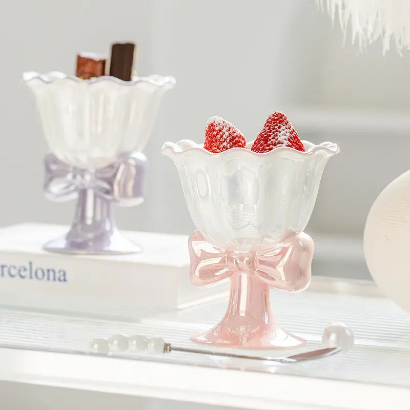 Creative Bow Ice Cream Mug - Pink