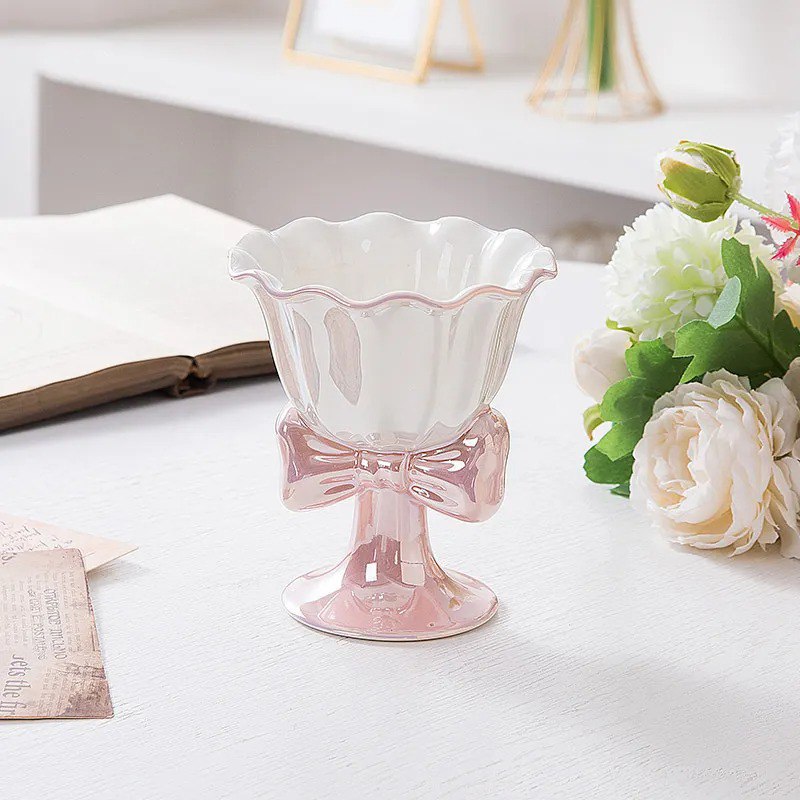 Creative Bow Ice Cream Mug - Pink