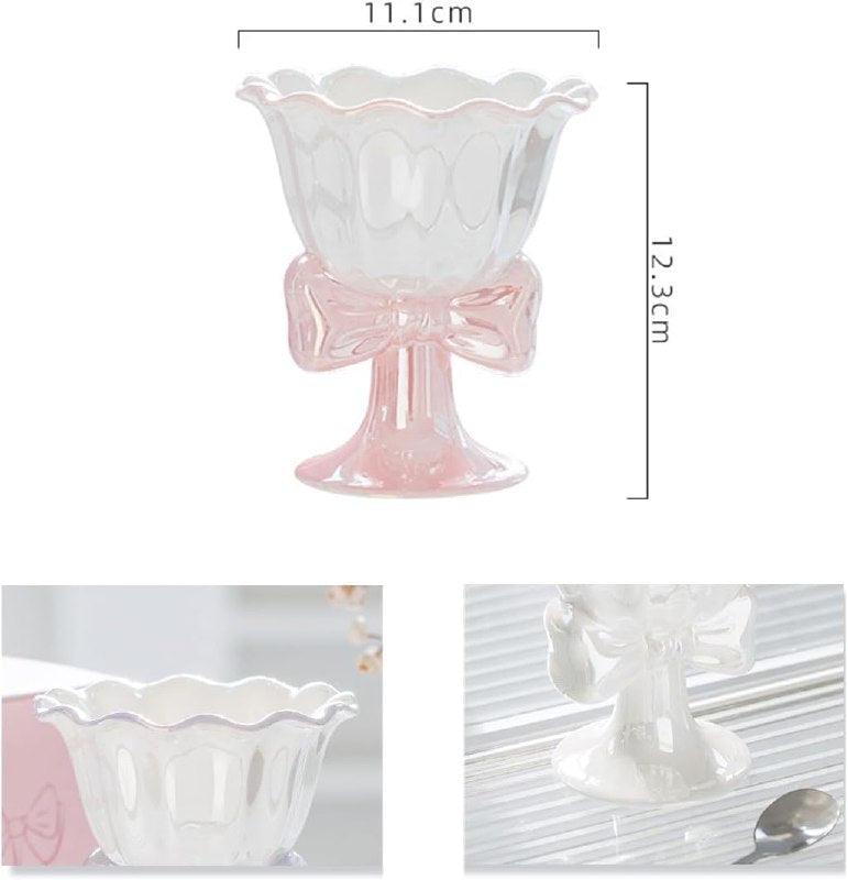 Creative Bow Ice Cream Mug - Pink
