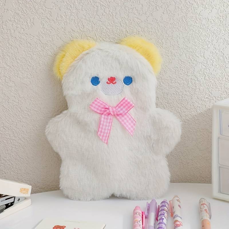 Kawaii Bear Plush Zippered Pouch