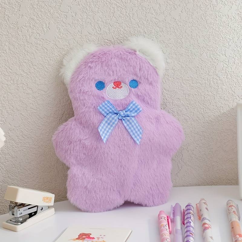 Kawaii Bear Plush Zippered Pouch
