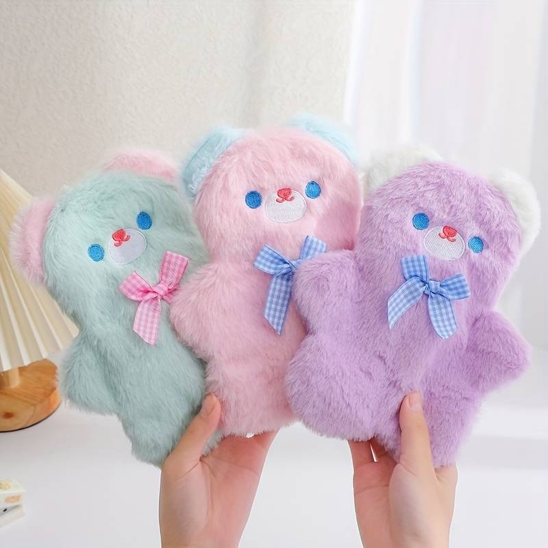 Kawaii Bear Plush Zippered Pouch