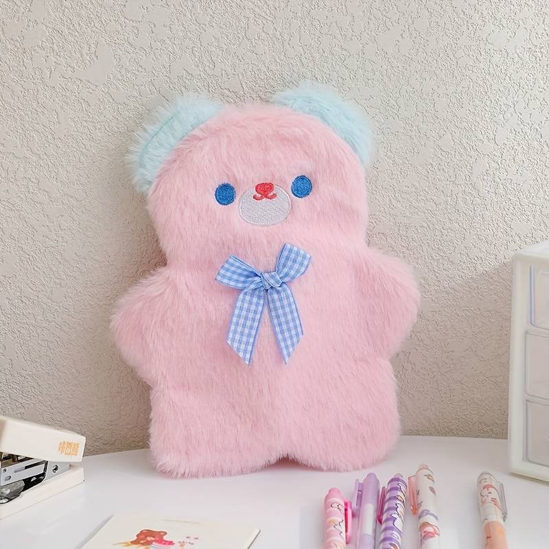 Kawaii Bear Plush Zippered Pouch
