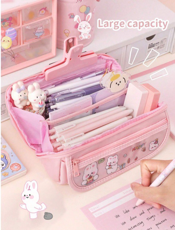 Kawaii/Sanrio Wide Open Zipper Pencil Pouch