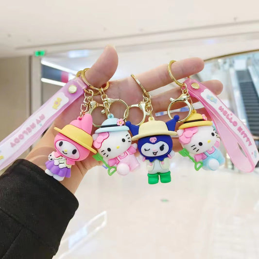 Sanrio Summer Hat Keychain