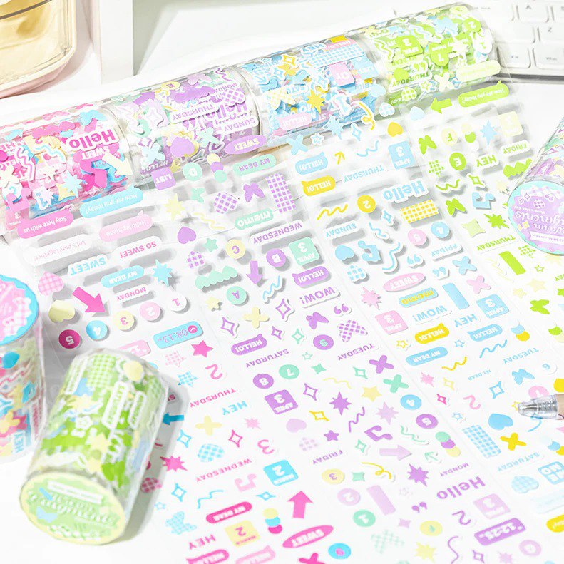 Pinterest Colorful Washi Tape Stickers