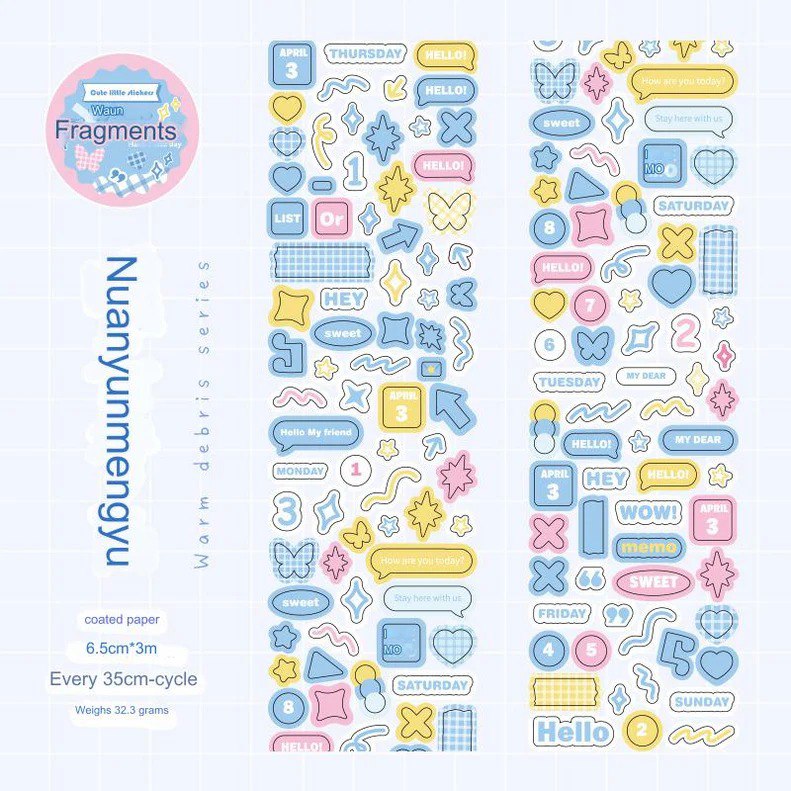 Pinterest Colorful Washi Tape Stickers