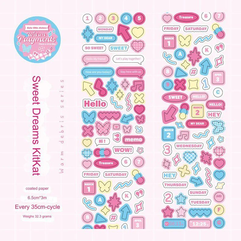 Pinterest Colorful Washi Tape Stickers
