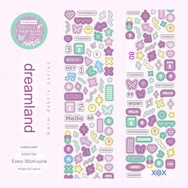 Pinterest Colorful Washi Tape Stickers