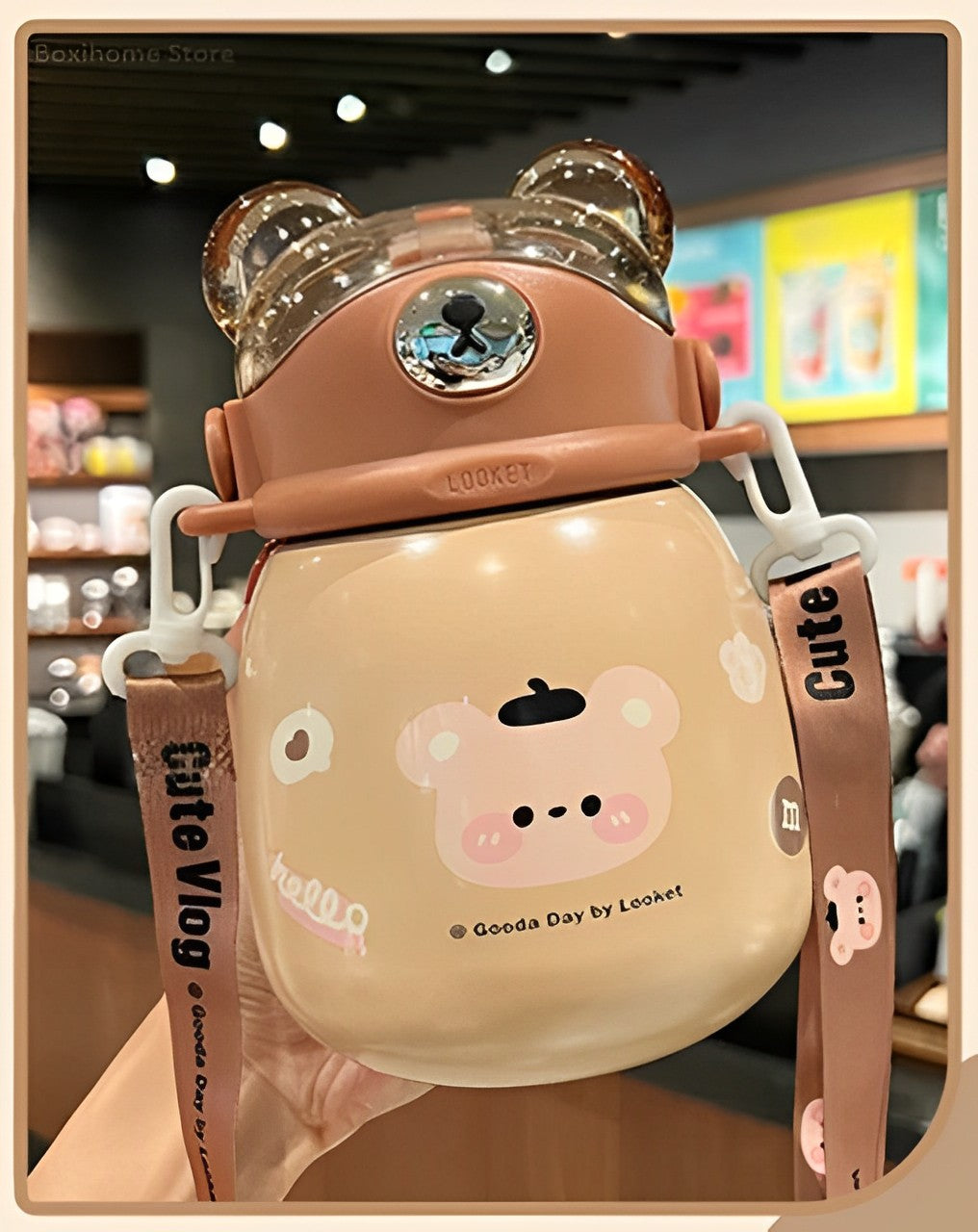 Kawaii Bear Stainless Steel Sipper Bottle