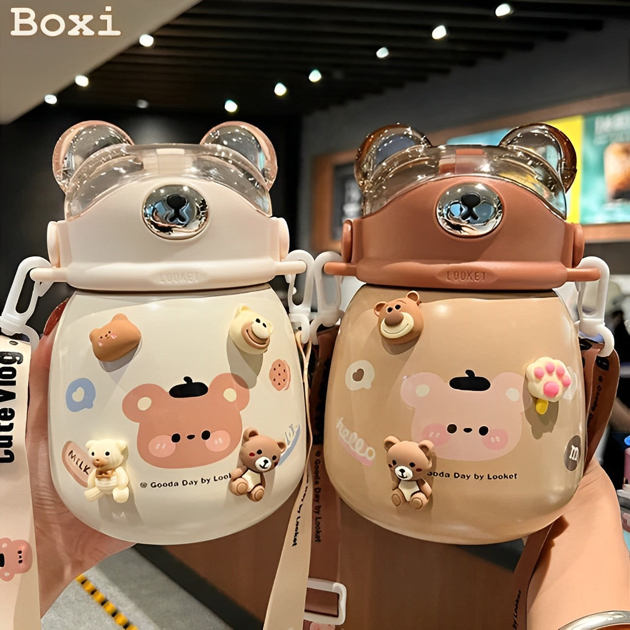 Kawaii Bear Stainless Steel Sipper Bottle