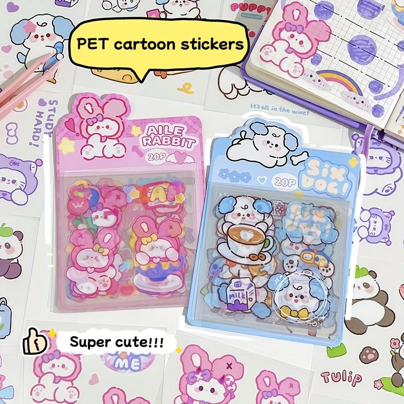Kawaii Cartoon Pet Animal DIY Stickers