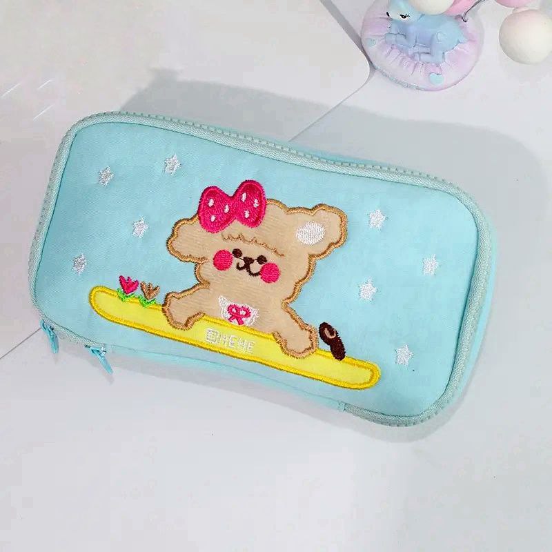 Kawaii Embroidery Large Soft Pouch