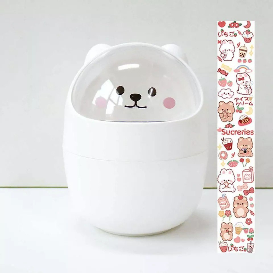 Kawaii Bear Trash Bin Storage Box