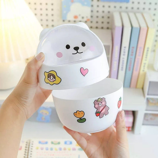Kawaii Bear Trash Bin Storage Box