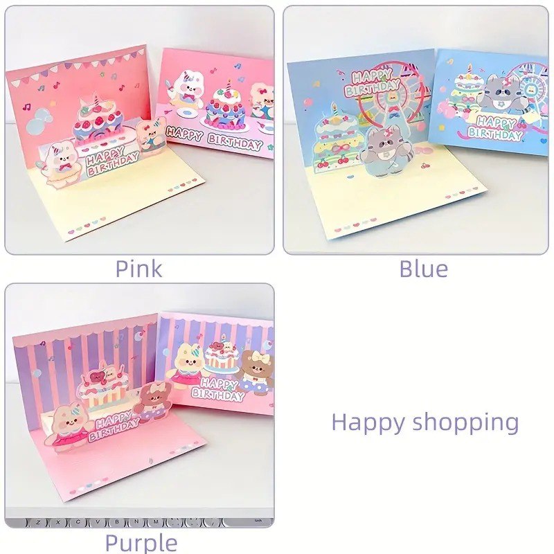 Kawaii Cartoon Birthday Greeting Card
