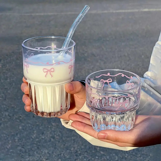 Coquette Bow Glass Tumbler - Set of 2 - Preorder