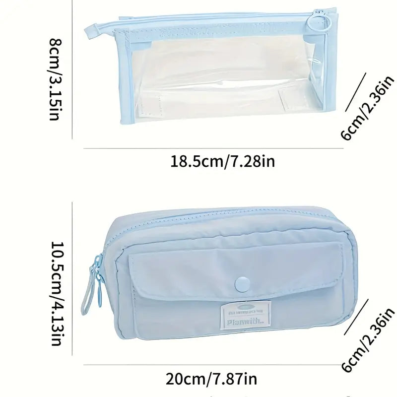 Pastel Shade Large Capacity Stationery Pouch