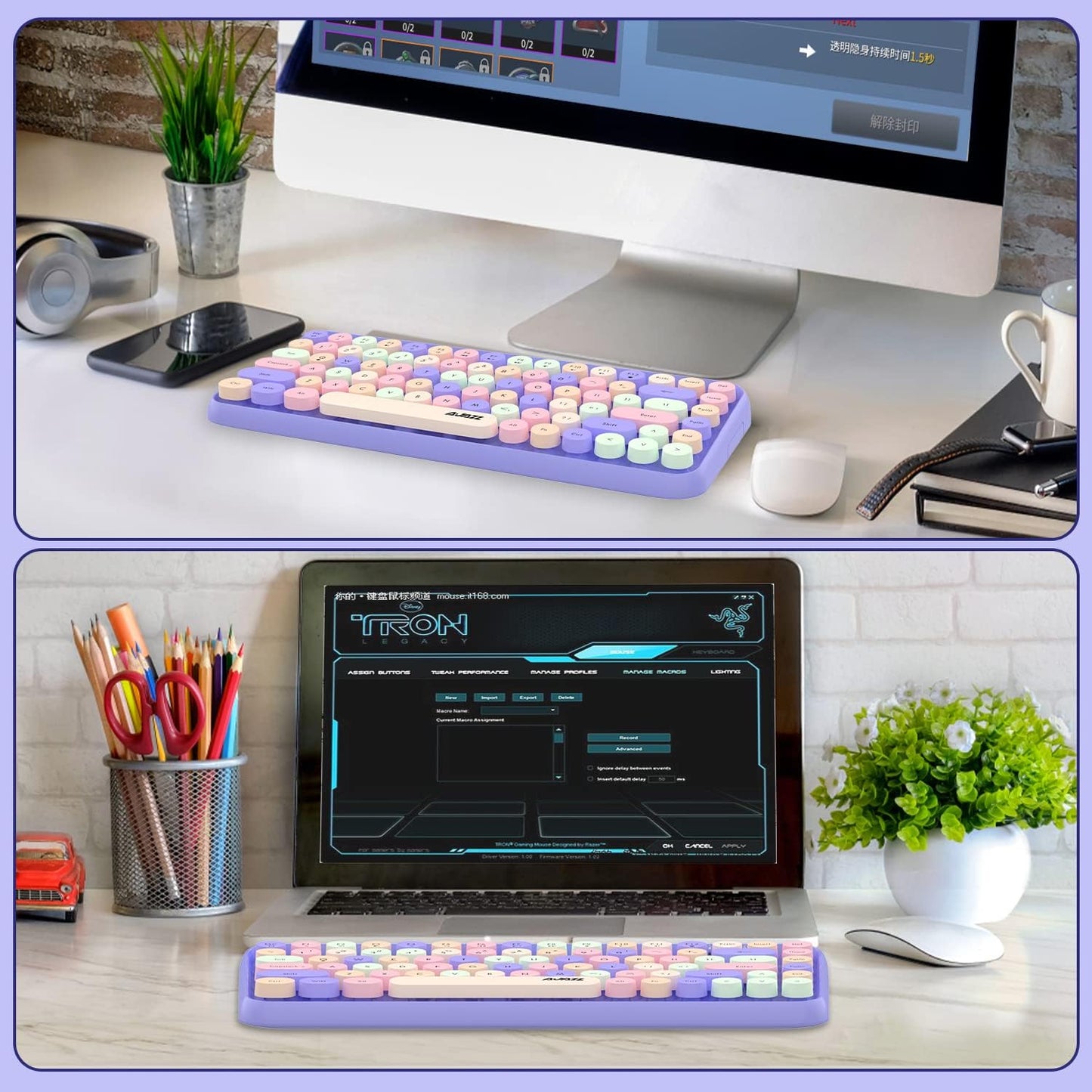 Portable Bluetooth Wireless Mini Compact Retro Typewriter Flexible 84Keys Design Keyboard