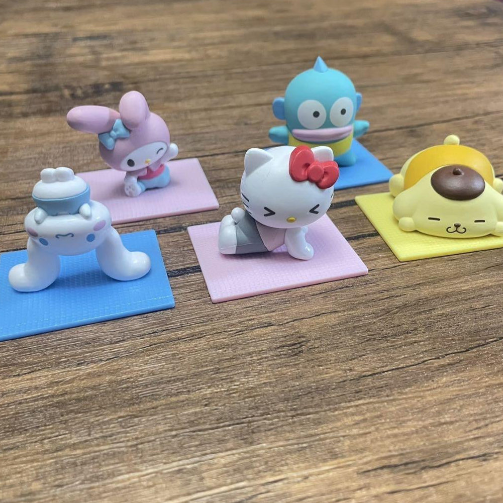 Sanrio Characters Yoga Pose Series Mini-Figure Set - Set of 5