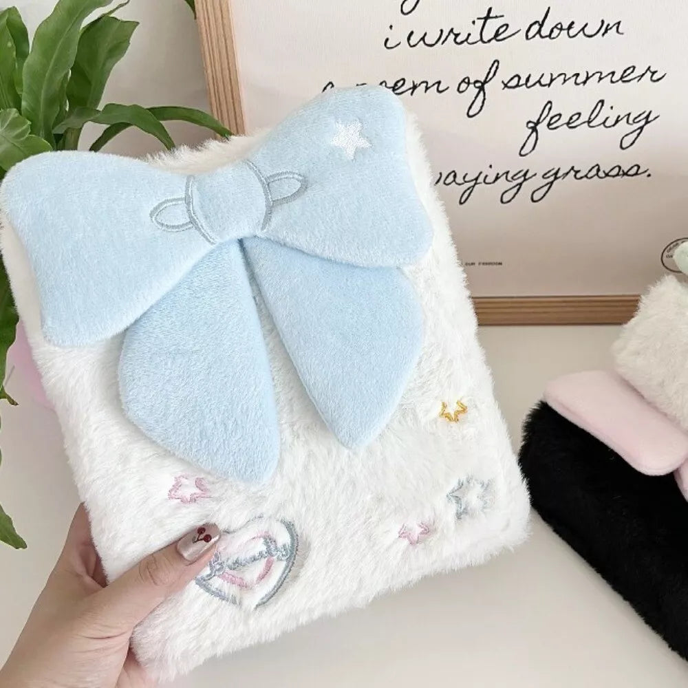Kawaii Bow Plush Photo Album/Binder - Pink