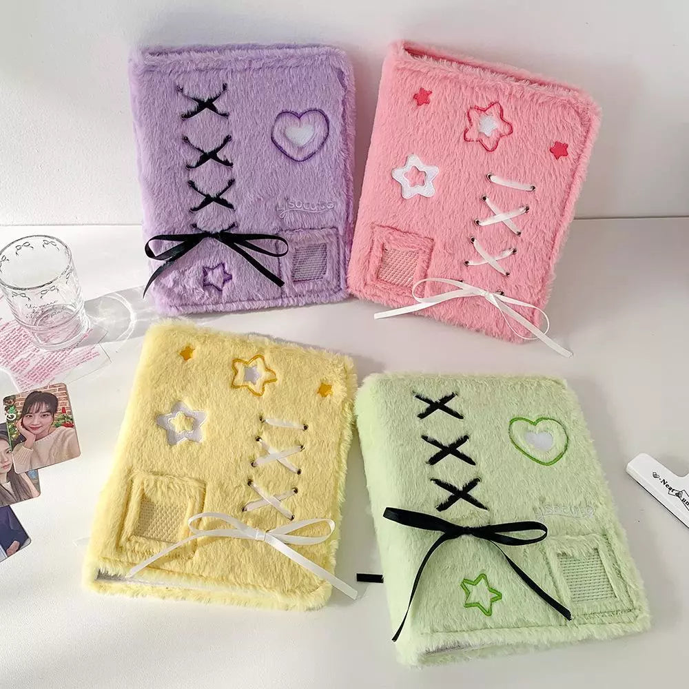 Bow Tie Plush Binder/Photo Album Pink