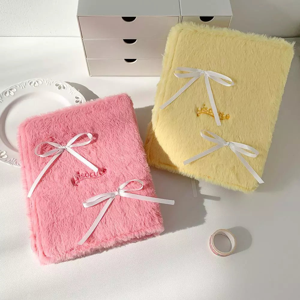 Bow Tie Plush Binder/Photo Album Pink