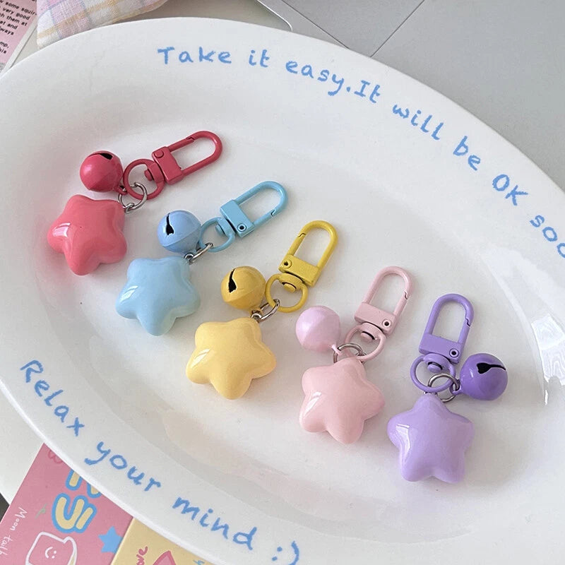 Cute Star with Bell Keychain