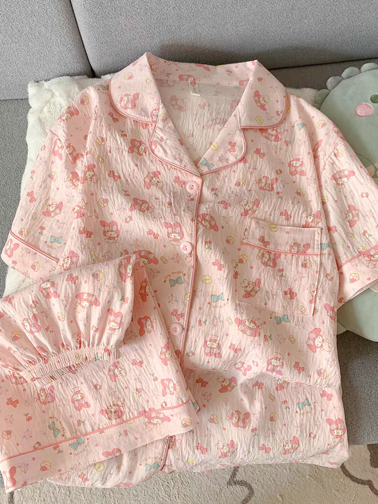 Hello Kitty/MyMelody - Pink - Cotton Pyjama Set - XS