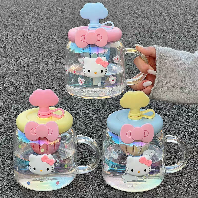 Hello Kitty Glass Mug with Strainer - Preorder