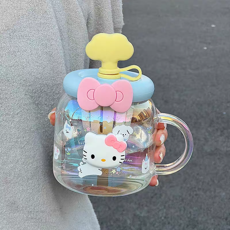 Hello Kitty Glass Mug with Strainer - Preorder