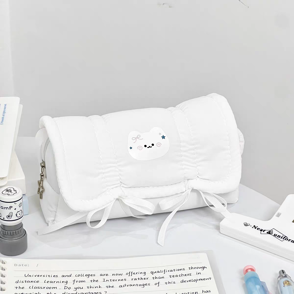 Pinterest Stationery Pouch - White