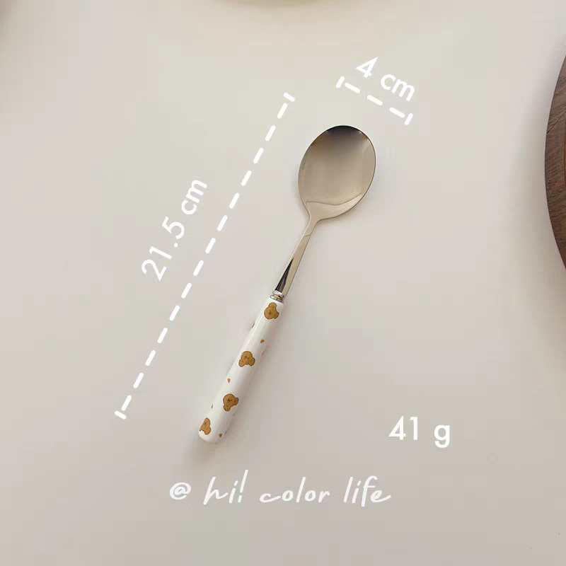 Korean Aesthetic Bear Bowl - Only Spoon