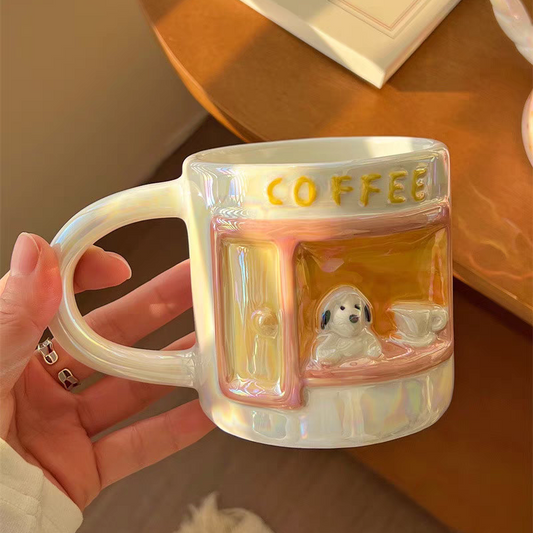 Pinteresty Handmade Puppy Ceramic Mug