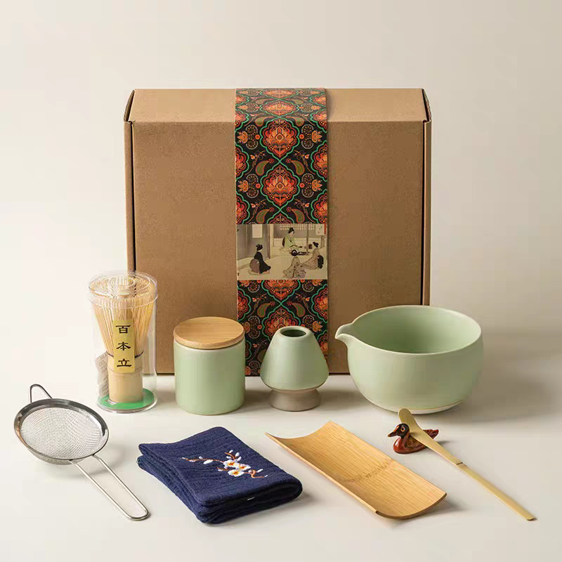 Japanese Aesthetic Matcha Gift Bowl Set (9pc Set)