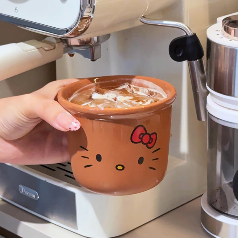 Hello Kitty Ceramic Latte Cup - Brown – Crazily Kawaii