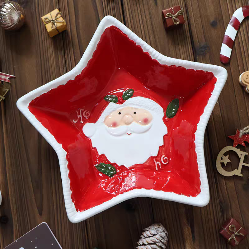 Handcrafted Ceramic Santa Plate