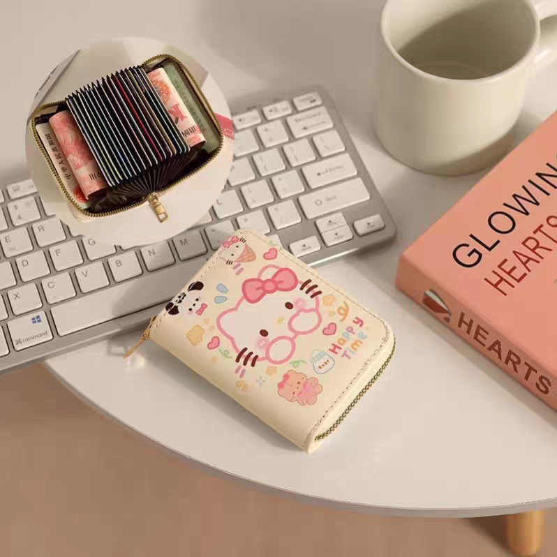 Hello Kitty PU Leather Zipper Wallet