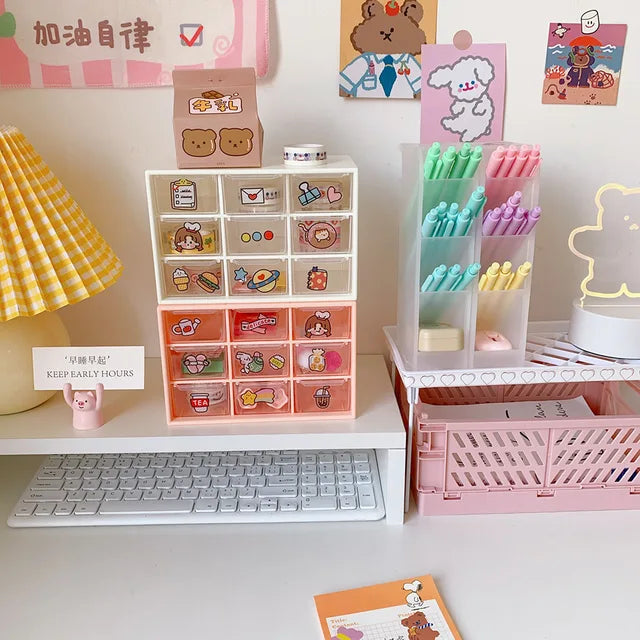 Kawaii Mini Drawer Organizer - White