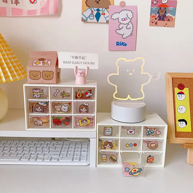 Kawaii Mini Drawer Organizer - White