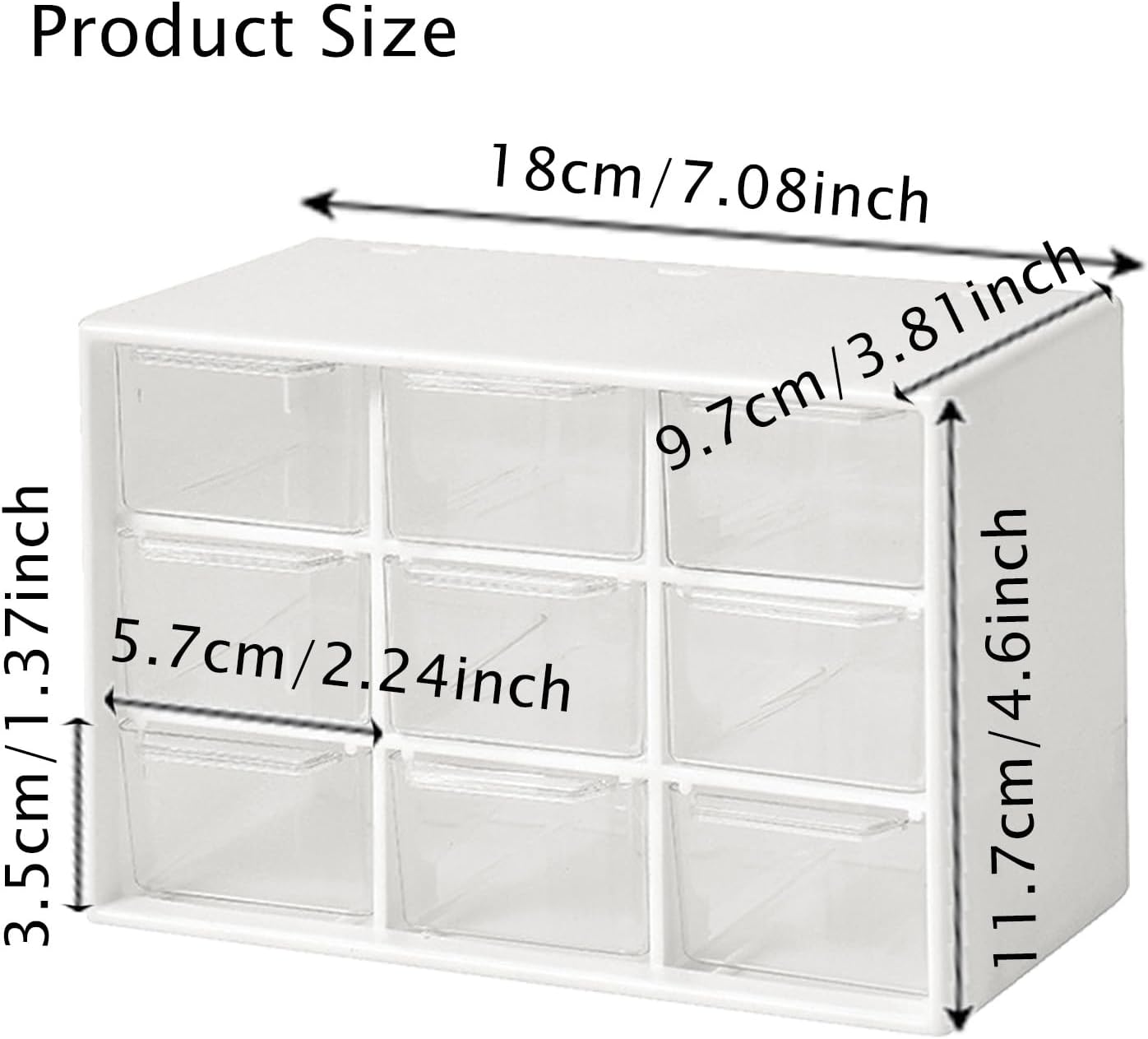 Kawaii Mini Drawer Organizer - White