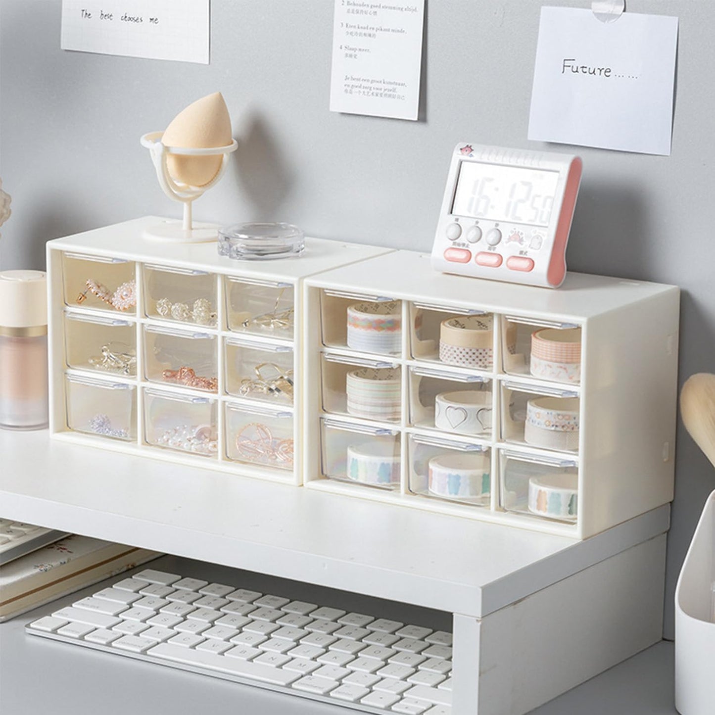 Kawaii Mini Drawer Organizer - White