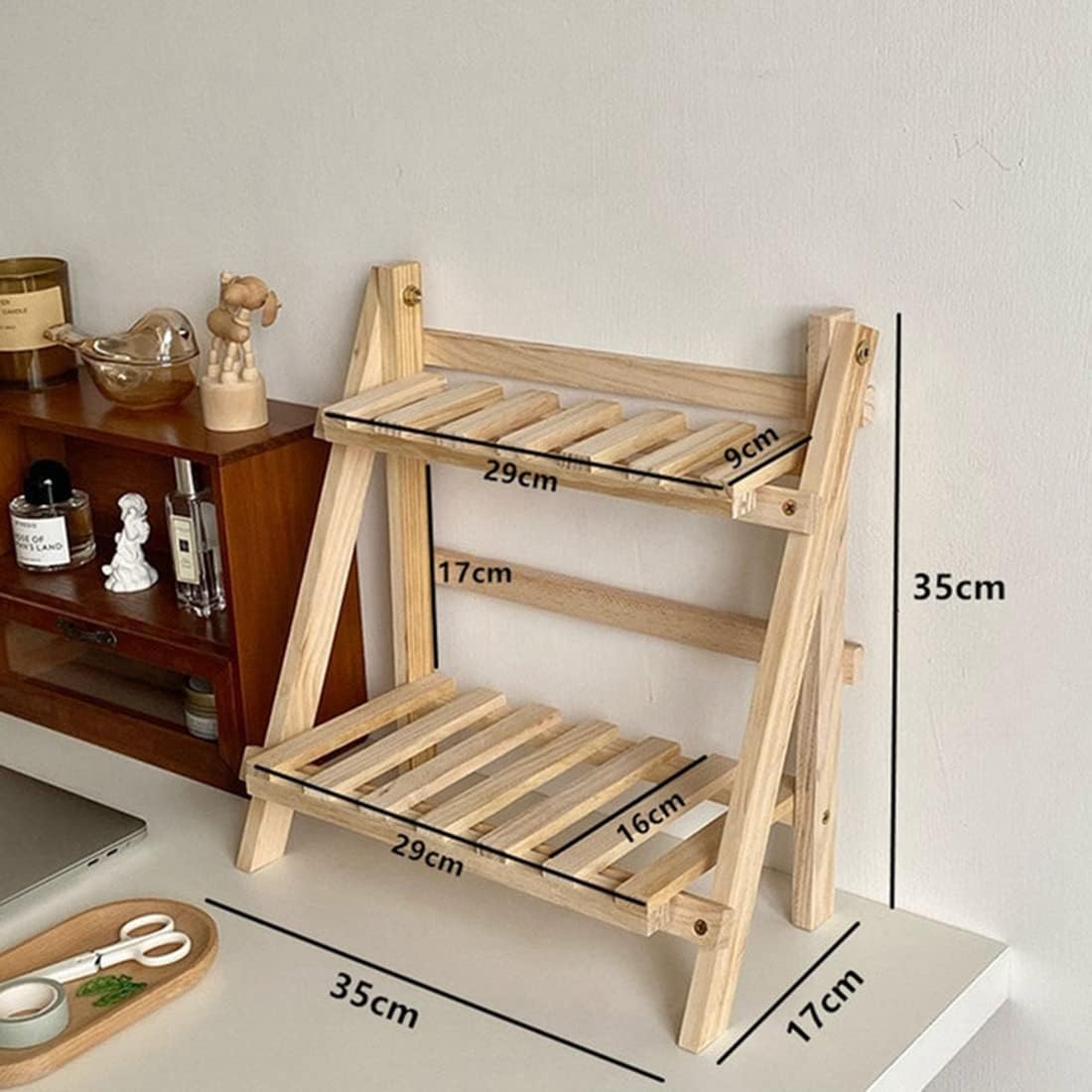 Wooden Desktop 2-Tier Organizer Shelf - Wood