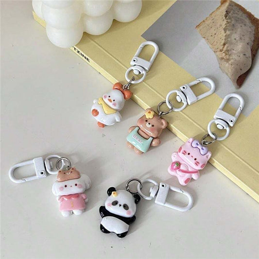 Kawaii Cartoon Animal Keychains
