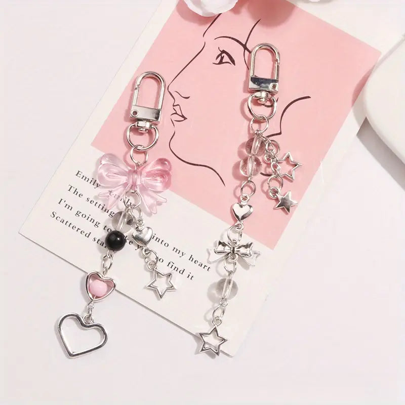 Kawaii Heart Bow Star Phone Charm/Keychain