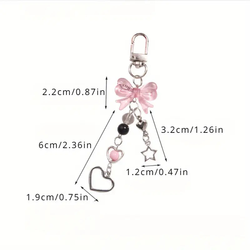 Kawaii Heart Bow Star Phone Charm/Keychain