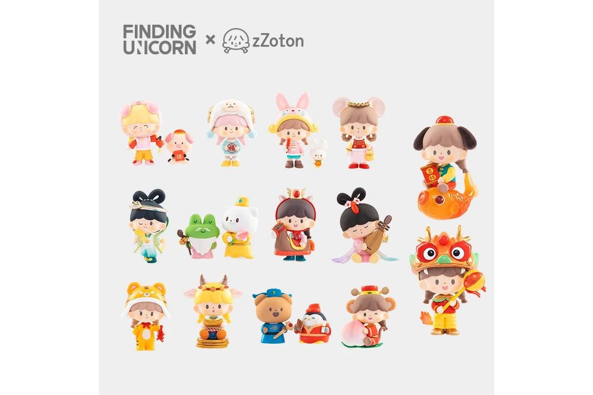 Finding Unicorn zZoton New Year in Apple Village Series Blind Box