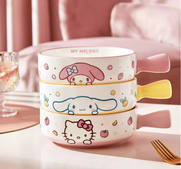 Sanrio Handle Ceramic Bowl