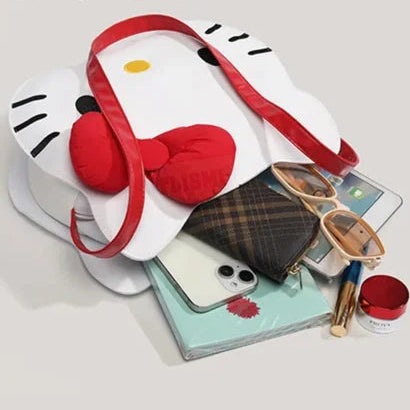 Cute Hello Kitty Normal Leather Tote Bag