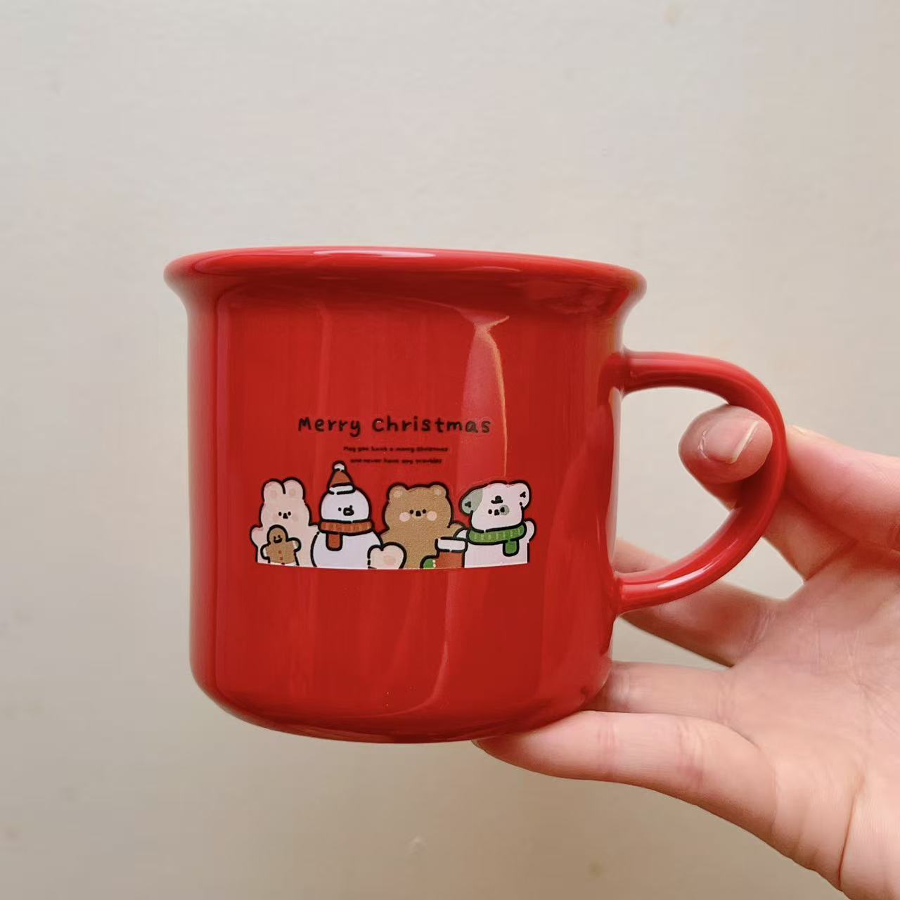 Merry Christmas Ceramic Mug - Red